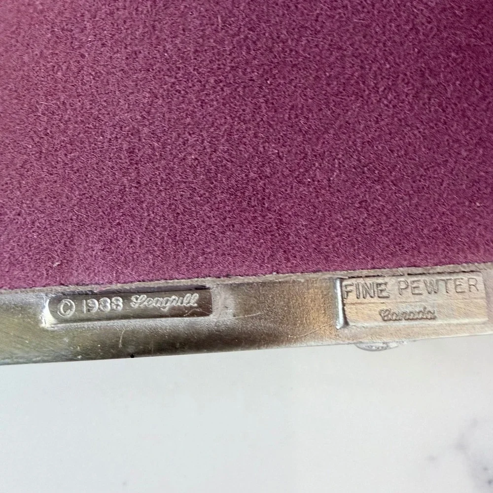 Vintage 1988 Seagull Fine Pewter Rose Floral Mini Picture Frame PF99 Canada 4x3